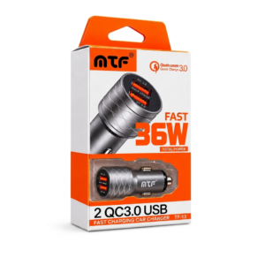 Cargador de Carro Doble USB-C de 36W